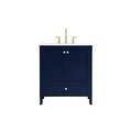 Elegant Decor 30 Inch Single Bathroom Vanity In Blue VF18030BL